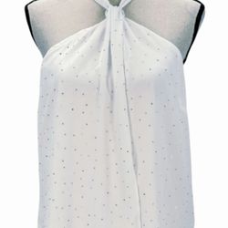 I.N.C. International Concepts women's white studded halter top from Macy's.