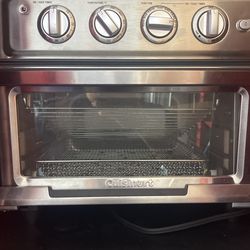 Cuisinart Air Fryer + Convection Toaster Oven, 8-1 Oven with Bake, Grill, Broil & Warm Options, Stainless Steel, TOA-70