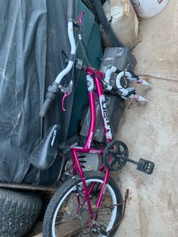 Kids Pink BMX Style Bike Bicycle Mountain