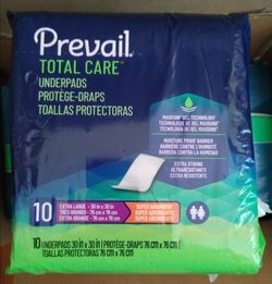 Prevail Total Care Underpads – XL 30"x30"