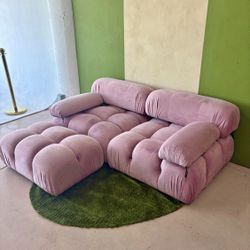 Mario Bellini like Suede Sofa