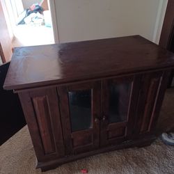 Wood TV Stand. Must Go Today