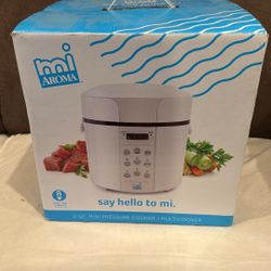 Mi Aroma 2 Qt Mini Pressure Cooker Multicooker Rice Cooker White New