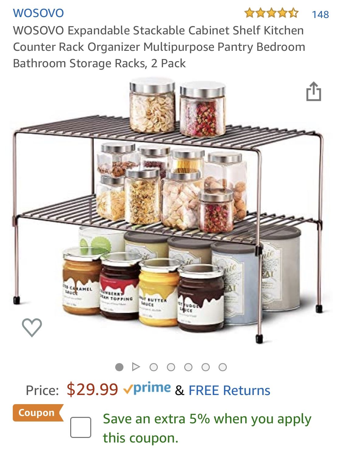 Expandable Stackable Cabinet Shelf Kit