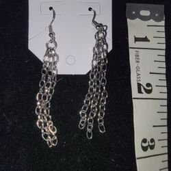 Dangle Silver Tone Earrings