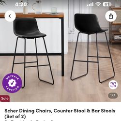 Scher Dining Chairs, Counter Stool & Bar Stools (Set of 2)