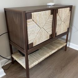 Withania 2 Door Cabinet Vintage Woven Accent