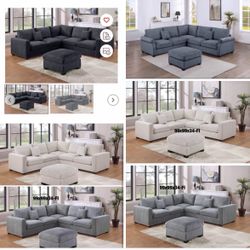 3 Pc Sectional Set With Ottoman 