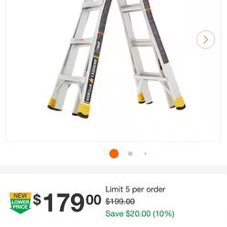 18’ Gorilla Adjustable Ladder 