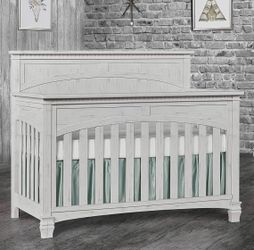 Evolur Santa Fe 5 in 1 Convertible Crib, Antique Mist open box