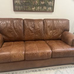 Brown Leather Couch