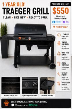 1-Year-Old Traeger Pro Series Pellet Grill | Like New | $550
