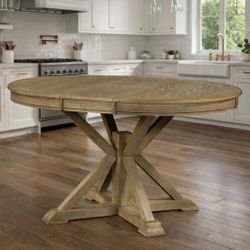 Natural Wood  Extendable Dining Table with Butterfly Leaf [NEW] **Assembly Req**   (TABLE ONLY - CHAIRS NOT INCLUDED)