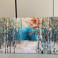 23.5x47 canvas picture, signed