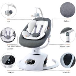 Va VaSoo Electric Baby Swing Newborn for Infants with 5 Speeds, Multi Motion 3D Baby Rocker for Girl Boy Swing...