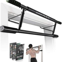 Multi-Grip Pullup Bar with Smart Larger Hooks Technology - USA Original Patent, USA Designed.