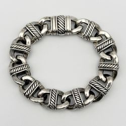 David Yurman 925 Sterling silver Madison Curb 14mm Link Bracelet 7.5”
