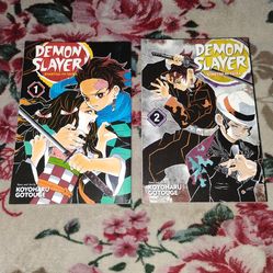 DEMON SLAYER MANGA VOLUMES 1&2