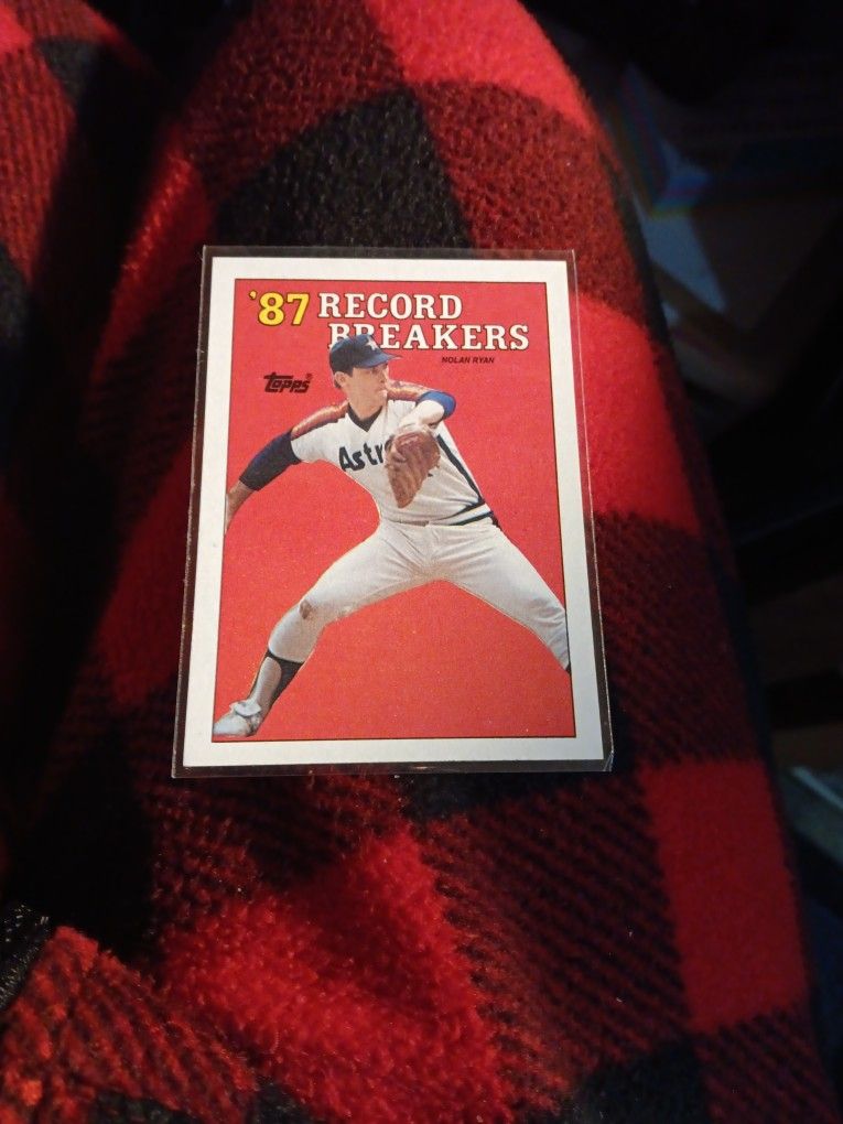 1987 Topps Record Breaker NOLAN RYAN Error