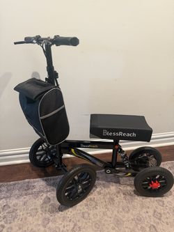 BlessReach All-Terrain Knee Scooter with Storage Bag