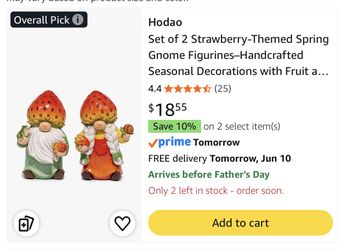 Strawberry-Themed Spring Gnome Figurines