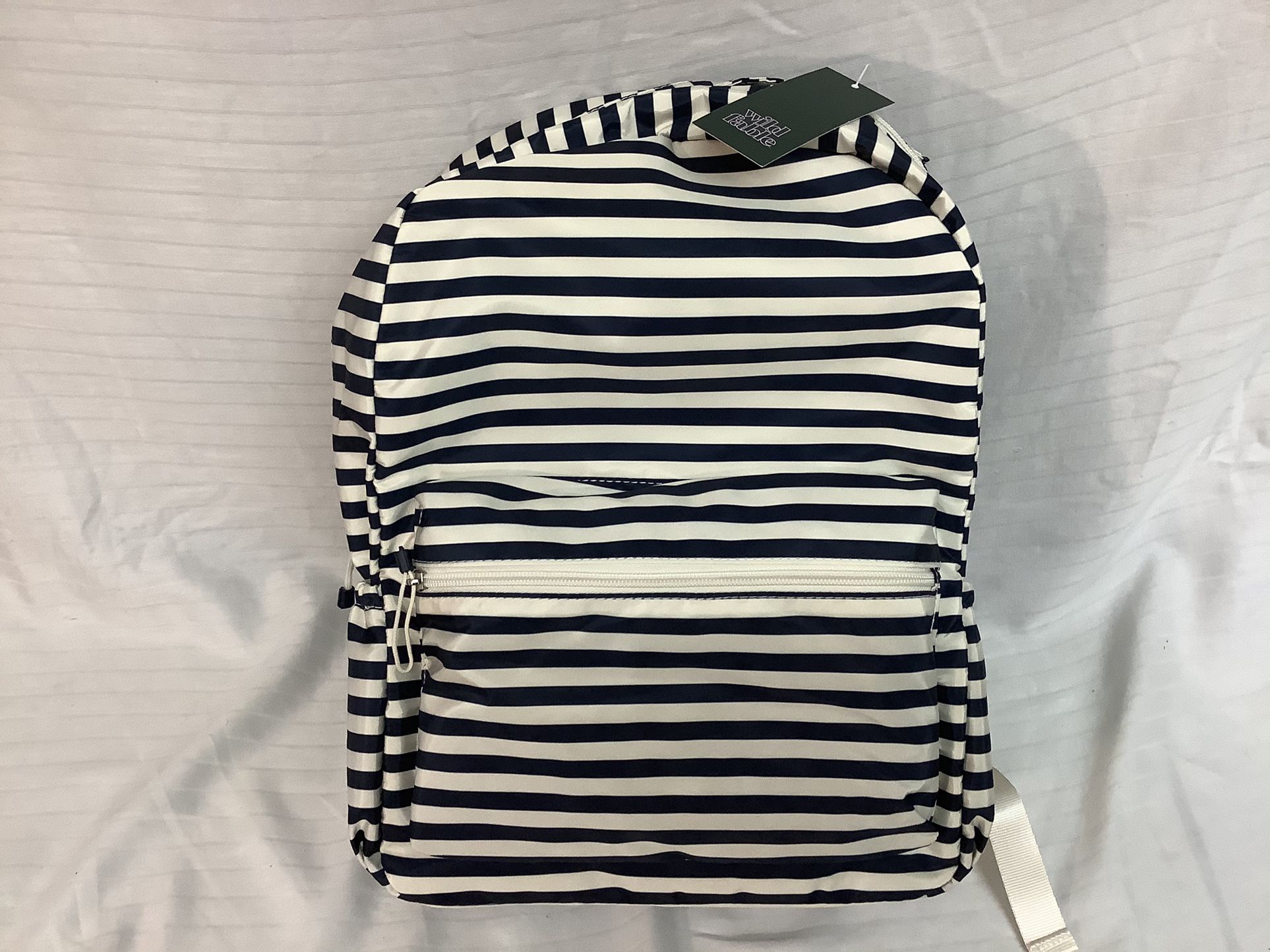 NEW Wild Fable Womens Dome Backpack Bag Purse Nautical Navy Blue White Striped