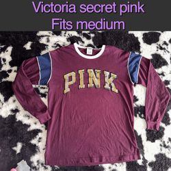 Victoria Secret Pink Long Sleeve Tee With Bling 