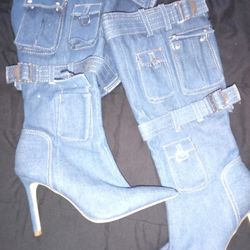 Women's Fashion Jean Boots