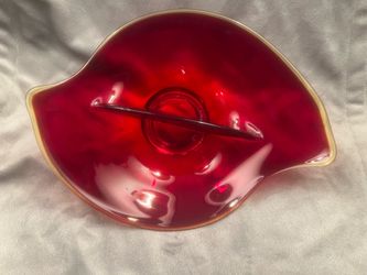 Vintage Viking Ruby Red Candy/ Nut Dish