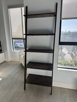 Wood/Metal Ladder Bookshelf