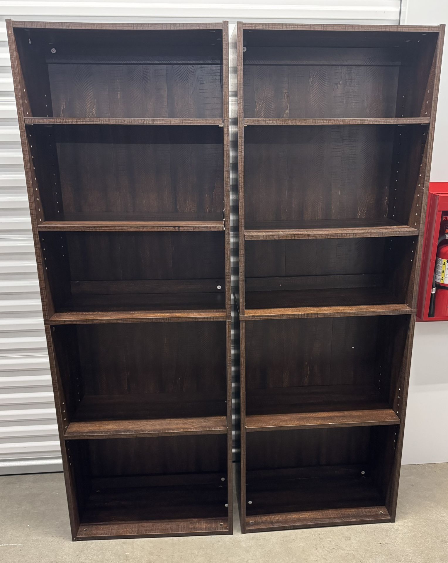 2-Used Dark Brown Bookshelves
