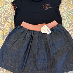 Girls skirt & Top Set - size Small 5-6 - kids clothes - Simi Valley 