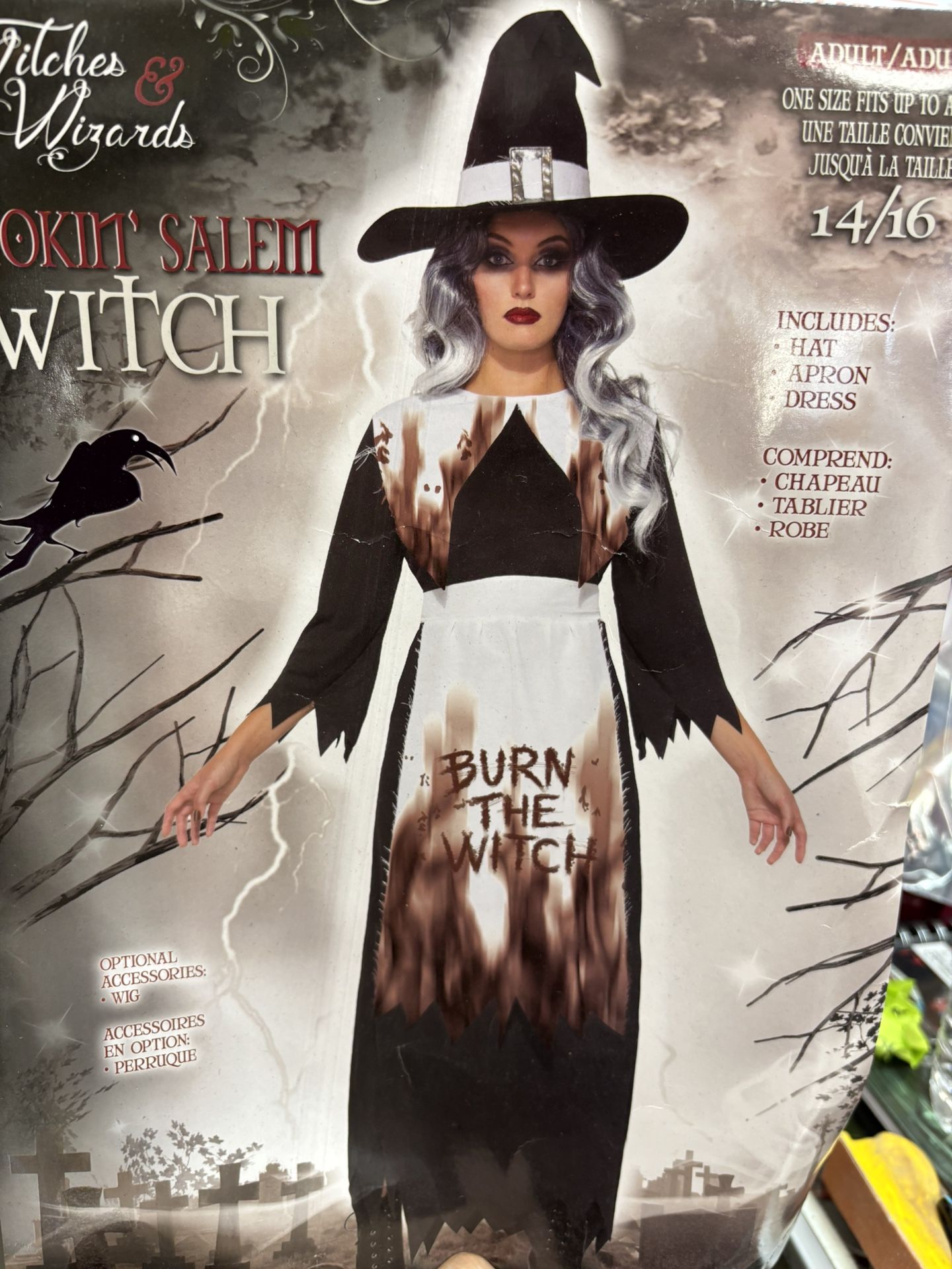 New, Women’s Salem Witch Costume Size 14-16