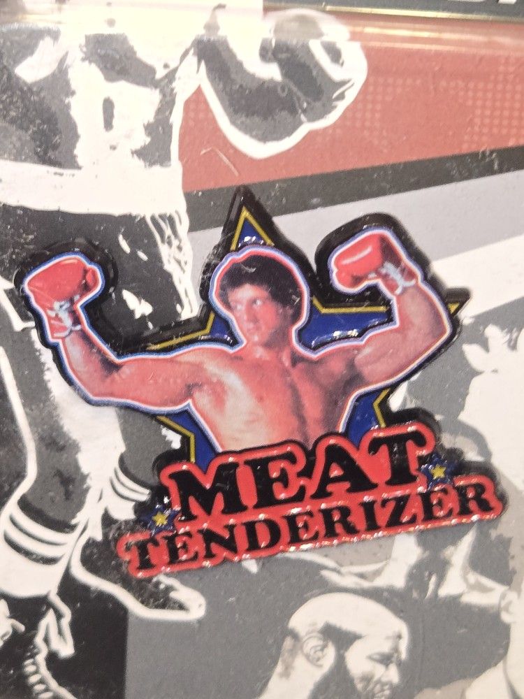 Rocky Enamel Metal Pin "Meat Tenderizer " Embossed LIMITED EDITION