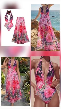 Swimwear set: Swimsuit (L) & Skirt (one size)