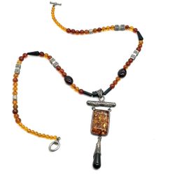 Designer Lori Bonn Amber Necklace 