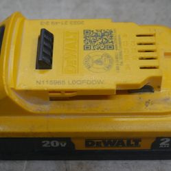DEWALT 20V 2AH BATTERY DCB203 PRE OWNED 890130-1