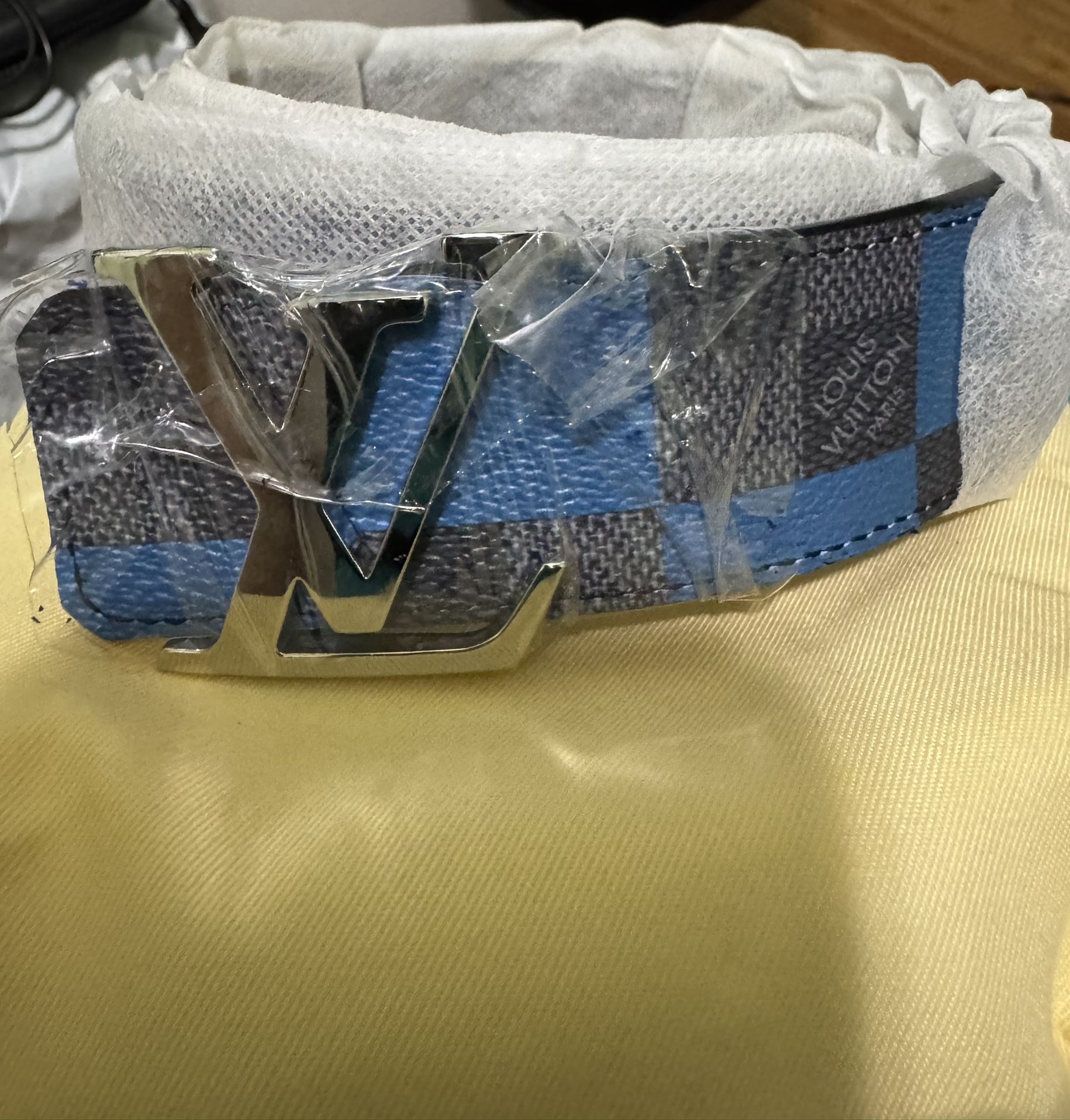 Louis Vuitton Men’s Belt Blue And Grey