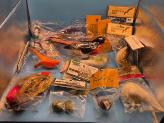 Lot X13 Vintage McCrory/Mangelson Imitation Birds And Accessories 1970s/1980s