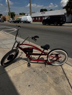 Micargi Bronco 3.0 Stretch Beach Cruiser Bike Red