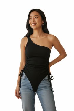 SHEIN Women’s Black Body Suit With One Sleeve Size Small