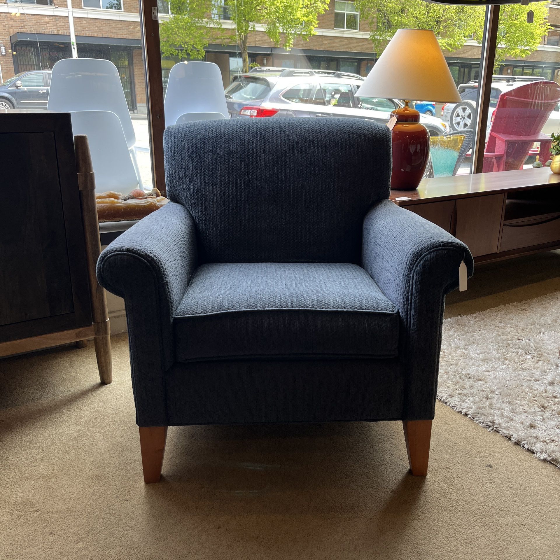 Twilight Blue Textured Chair
