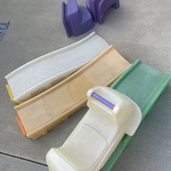 toddler outside rollercoaster