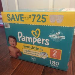 Pampers swaddlers 180 Ct Size 2