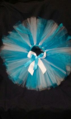 Blue & white tu tu.