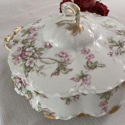 Haviland & Co. Limoges Floral Covered Dish