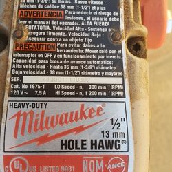 MILWAKEE HOLE HAWG 1/2"