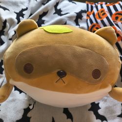 Yamani Mocchiizoo Brown Raccoon Marshmallow Plush toy