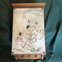 Wooden Cabinet with Hoyts German Cologne Advertising 