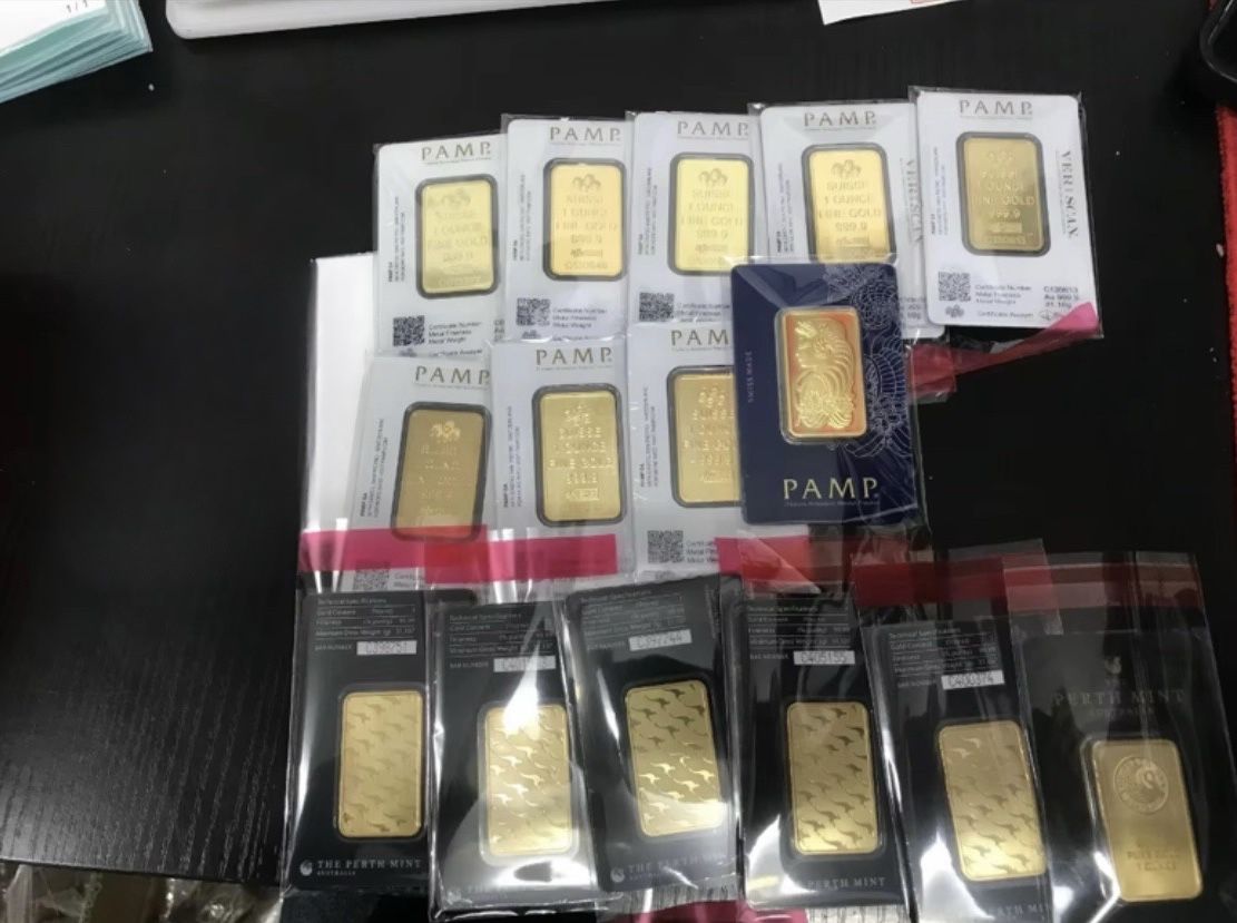 Pamp &The Perth Mint 1oz Gold Bars